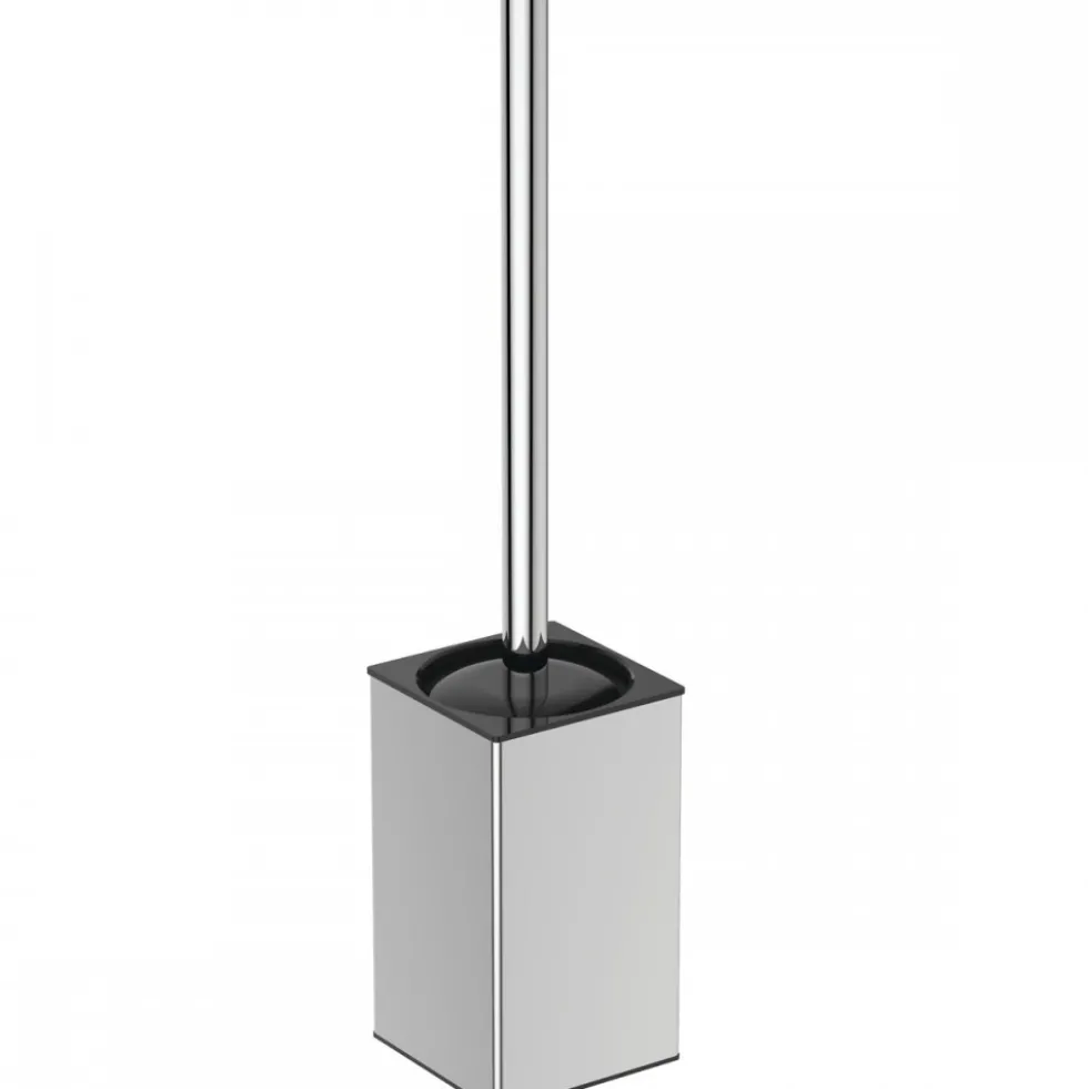 Ensemble porte-brosse et brosse WC - chromé et noir - IOM IDEAL STANDARD