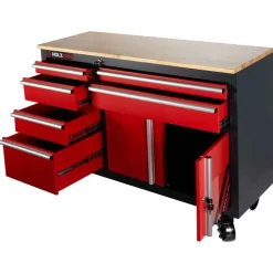 Ensemble établi et table de travail - 6 tiroirs HOLZMANN