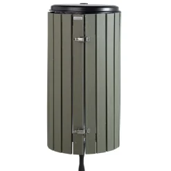 Entourage gris en lattes recyclées pour collecteur Collecmur sur poteau ROSSIGNOL