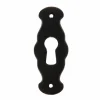 Entrée de clé pour serrure de meuble 1217 en zamak fer laqué noir CADAP