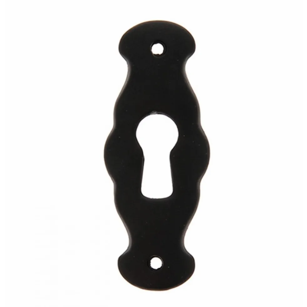 Entrée de clé pour serrure de meuble 1217 en zamak fer laqué noir CADAP