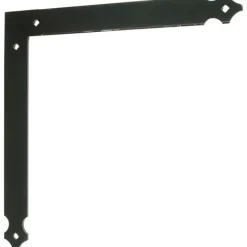 Equerre festonnée aluminium - réglable - 34x300 - noir TORBEL