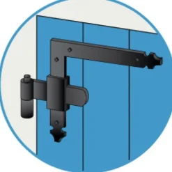 Equerre festonnée aluminium - réglable - 34x300 - noir TORBEL