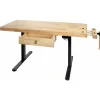 Etabli bois professionnel - hauteur réglable électroniquement 765 à 1220 mm HOLZMANN