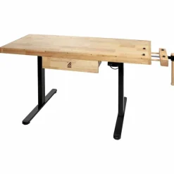 Etabli bois professionnel - hauteur réglable électroniquement 765 à 1220 mm HOLZMANN