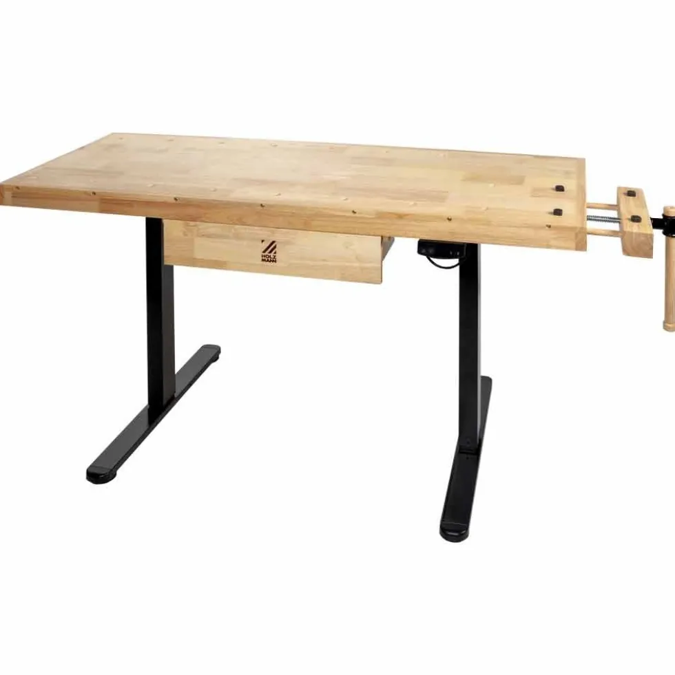 Etabli bois professionnel - hauteur réglable électroniquement 765 à 1220 mm HOLZMANN