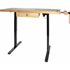 Etabli bois professionnel - hauteur réglable électroniquement 765 à 1220 mm HOLZMANN