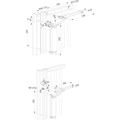 Ferme-portail hydraulique - pose verticale - Lion LOCINOX