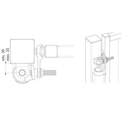 Ferme-porte extérieur en inox Rhino pour charnière 180° - poids 150 kg LOCINOX