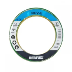 Fil rigide HO7V-U - 1,5 mm² - Jaune / Vert DEBFLEX