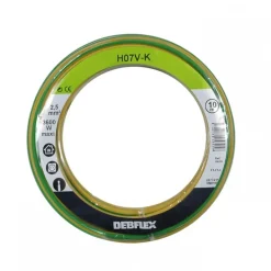 Fil souple HO7V-K - 2,5 mm² - 10 m - Jaune et Vert DEBFLEX