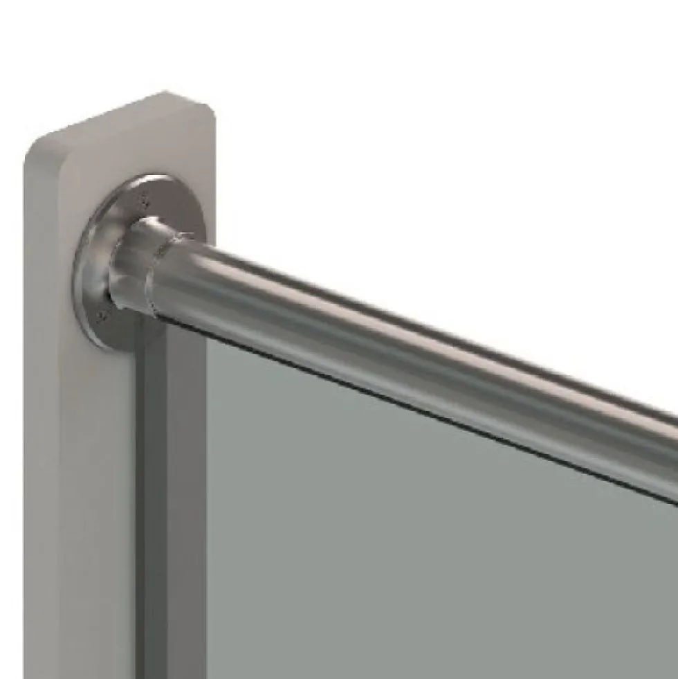 Fixation murale pour main courante - ronde - diamètre 42,2 mm - inox Design Production