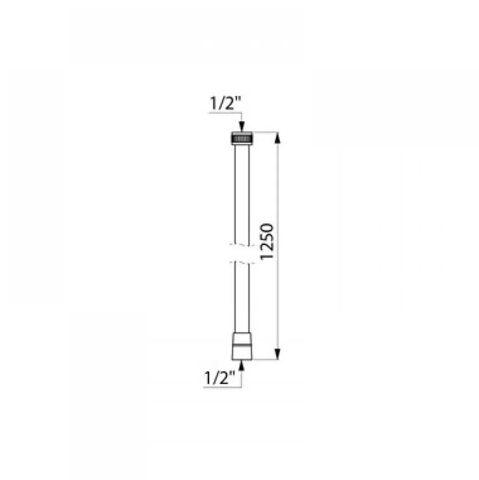 Flexible armé FF1/2'' - PVC blanc opaque DELABIE