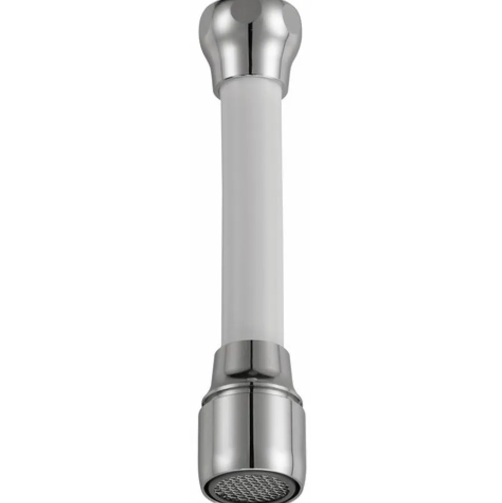 Flexible de robinet - plastique blanc - avec économiseur d'eau NEOPERL