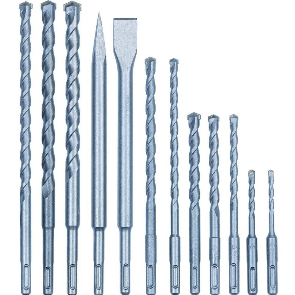 Forets et burins SDS pour marteau perforateur - lot de 12 EINHELL