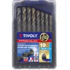 Forets métaux hss queue cylindrique TBX 4F type E coffret de 19 TIVOLY