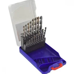 Forets métaux hss queue cylindrique TBX 4F type E coffret de 19 TIVOLY