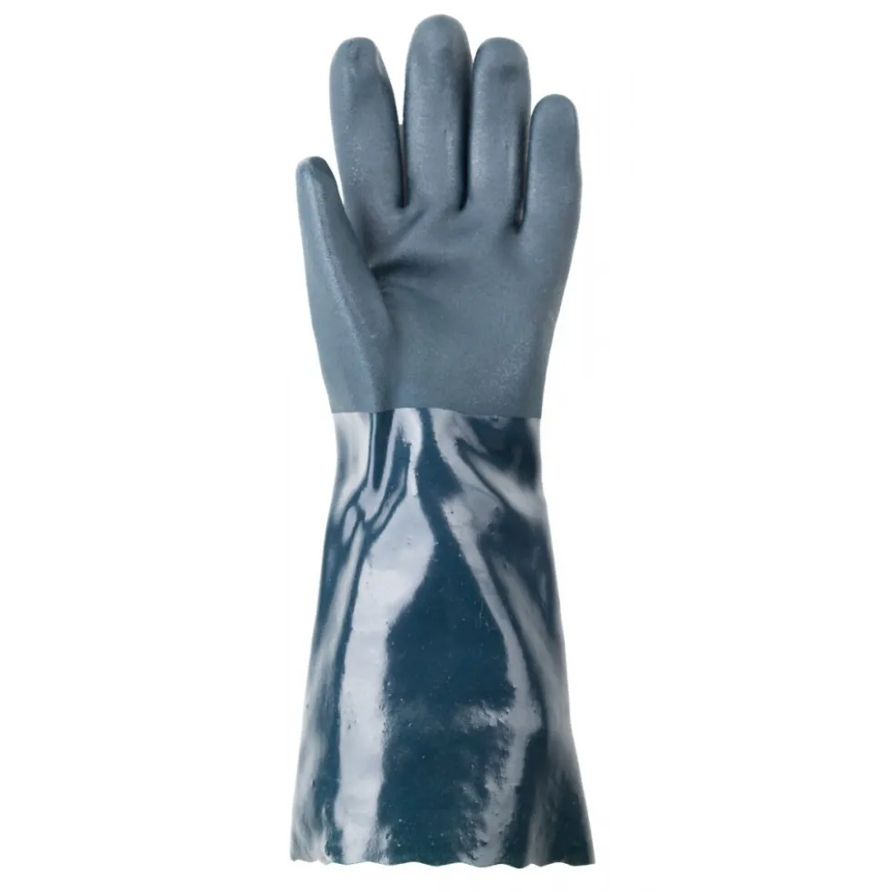 Gants de protection chimique avec manchette de sécurité EUROCHEM 3740 Coverguard