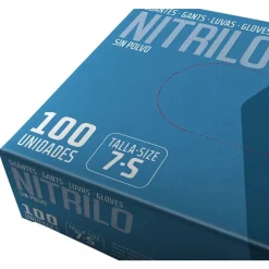 Gants jetables en nitrile non poudré bleus - boîte de 100 pièces JUBA