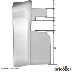 Gâche de galet E-18369 - pour menuiserie PVC FERCO