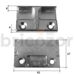 Gâche de galet - pour menuiserie PVC - 9-30748-00 FERCO