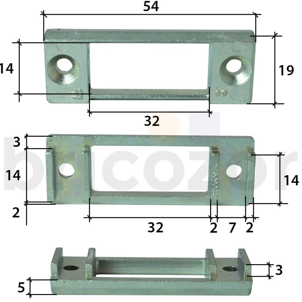 Gâche de pêne - pour menuiserie PVC - E-13090-14 FERCO