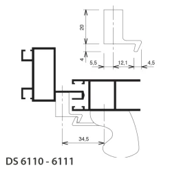 Gâche fermetures en applique - pour châssis coulissants 6127 et 6107 LA CROISÉE DS