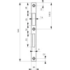 Gâche plate - en inox - menuiserie métallique - 244 x 20 mm FTH THIRARD