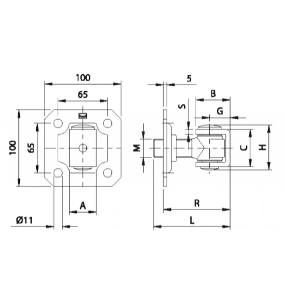 Gond 162 pour portail acier COMUNELLO