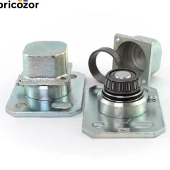 2 gonds bas de sol avec graisseur 87 P avec insert pour tube carré 50 mm COMUNELLO
