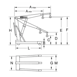 Grue mobile pliante - 1 T KS TOOLS