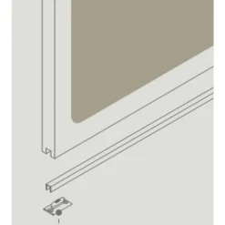 Guide pour profil de guidage inférieur Xperta finition noir ARGENTA
