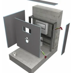 Habillage à carreler - pour bâti- support de WC suspendus - I Board Wedi