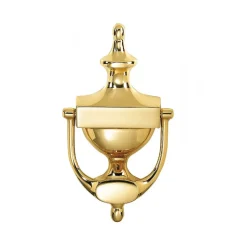 Heurtoir de porte et porte-nom en laiton poli titane CADAP