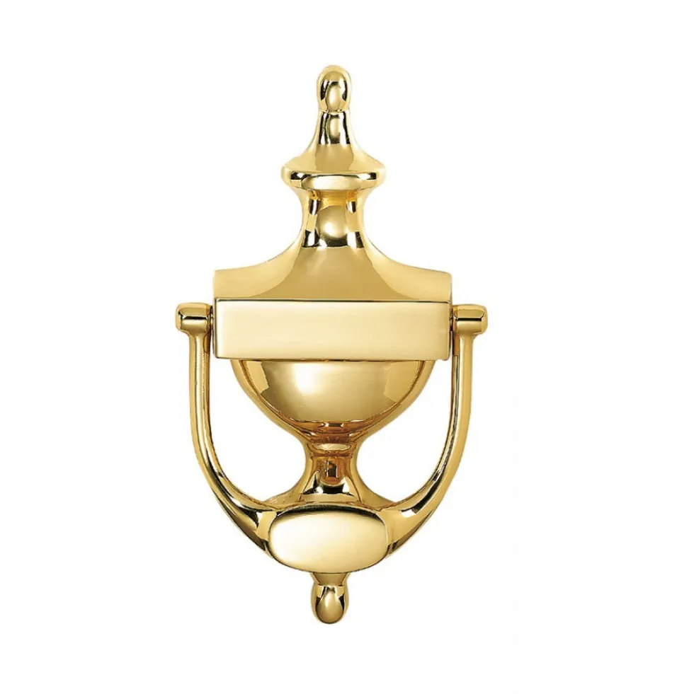 Heurtoir de porte et porte-nom en laiton poli titane CADAP