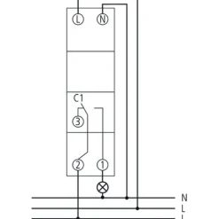 Horloge digitale - programmable 1 module - TR 608 top2 S THEBEN