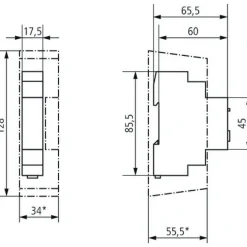Horloge digitale - programmable 1 module - TR 608 top2 S THEBEN