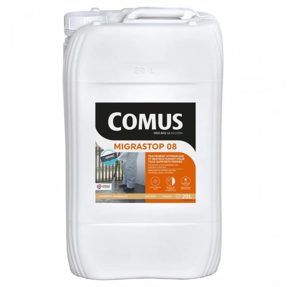 Hydrofuge minéral incolore - Migrastop® 08 COMUS