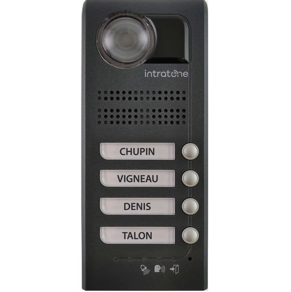 Interphone vidéo sans fil - 1 à 4 boutons - anthracite - Villa Intratone