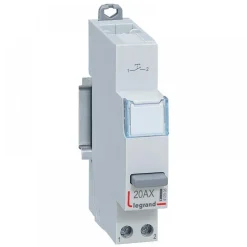 Inter poussoir modulaire double fonction contact 1NO + voyant LED - 1 module LEGRAND
