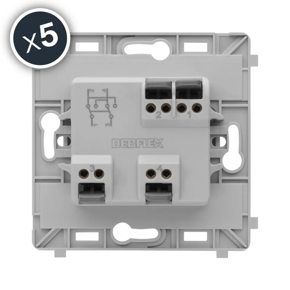 Interrupteurs permutateurs - blanc - boîte de 5 - Caly DEBFLEX