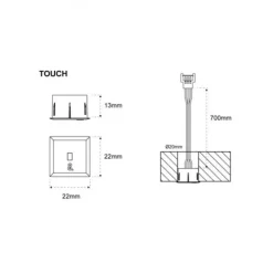 Interrupteur tactile avec variateur WIRED C TOUCH L&S LIGHT