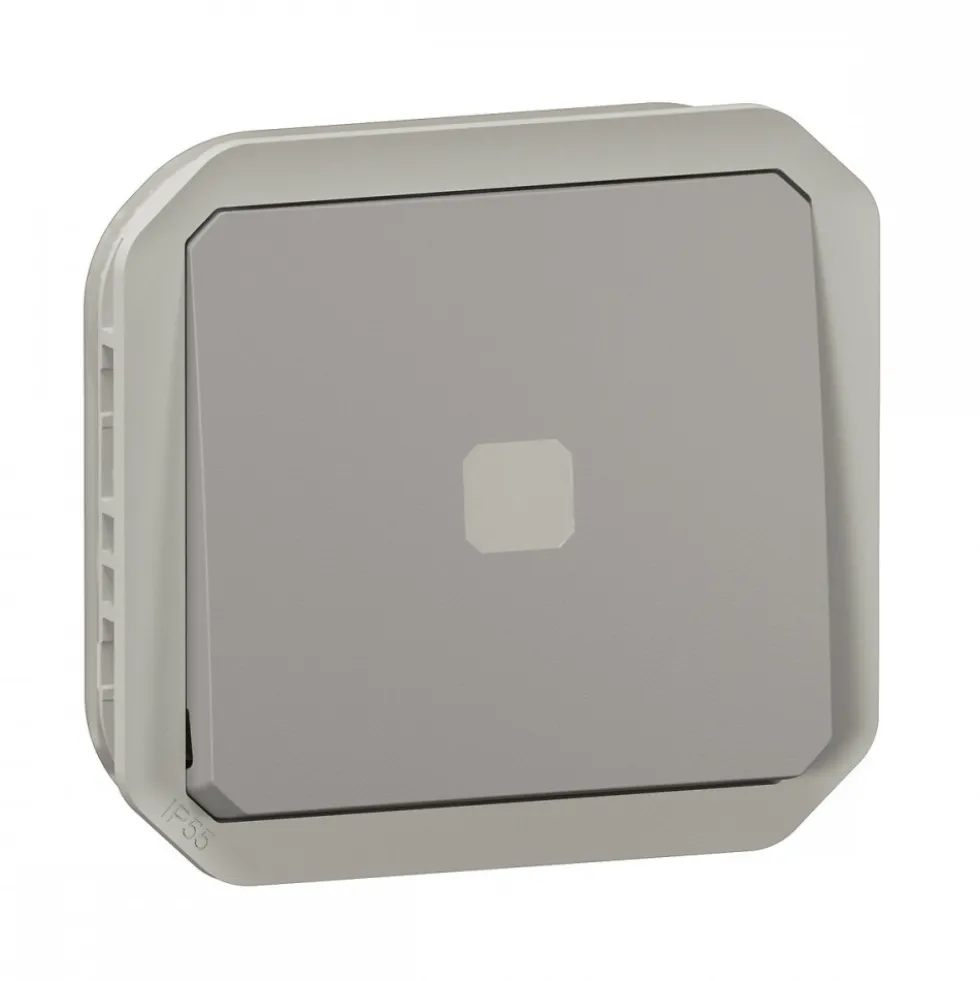 Interrupteur temporisé lumineux sans neutre étanche Plexo LEGRAND