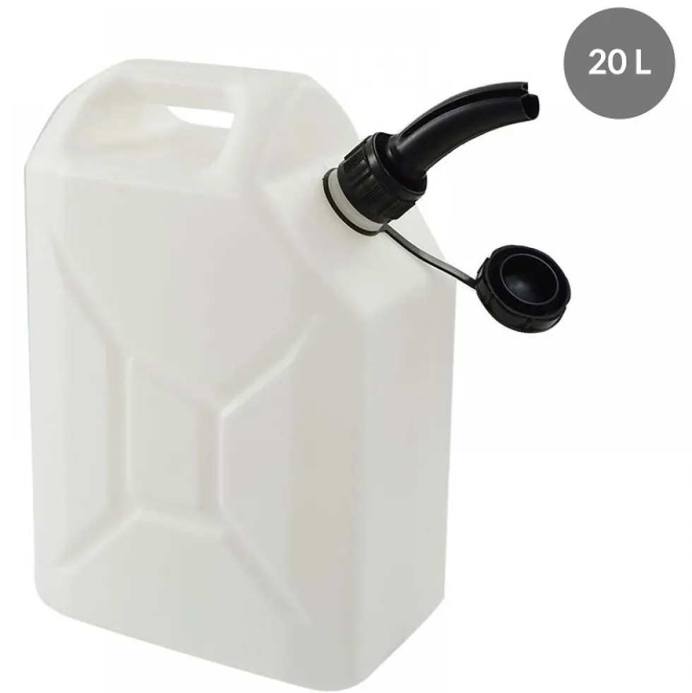 Jerrican 20 litres - translucide - avec bec verseur GILAC