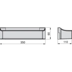Jeu de bacs auxiliares - 350 mm - plastique blanc EMUCA
