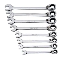 Jeu de 8 clés mixtes à cliquet articulées ultra-maniables 50-CTJ8 SAM OUTILLAGE