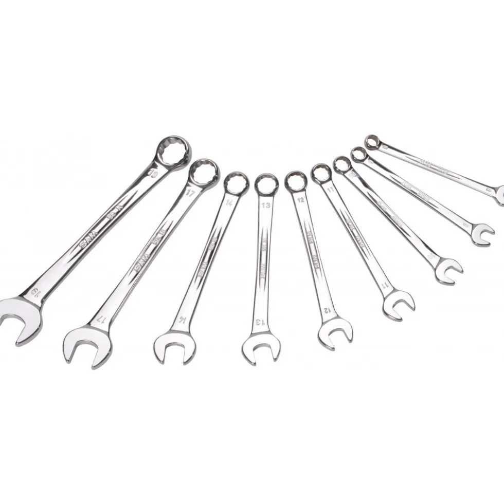 Jeu de 9 clés mixtes 50N-J9 extra-fines brillantes - 8 à 19 mm SAM OUTILLAGE