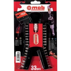 Jeu de 32 embouts de vissage avec porte-embout sur carte MOB