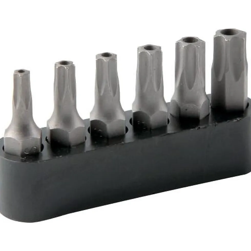 Jeu de 6 embouts 1/4'' Torx® sur rack plastique SAM OUTILLAGE