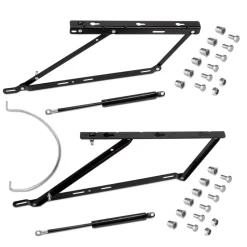 Jeu de levage frontal pour lit soulevable et coffre - 135 cm - noir EMUCA